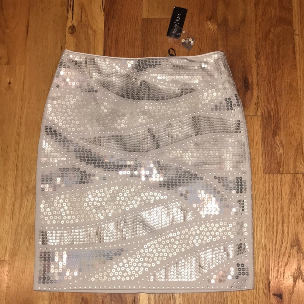 NWT White House Black Market Sequined Skirt!